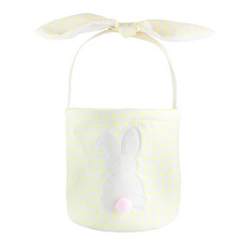 Revo Checkered Bunny Basket Decor