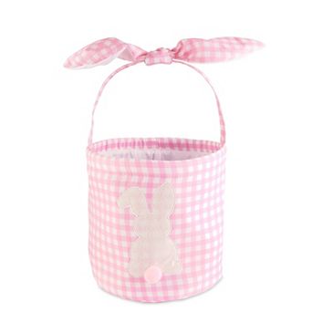 Revo Checkered Bunny Basket Decor
