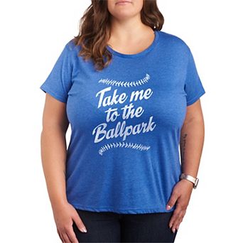 Plus Size Take Me To The Ballpark Graphic Tee