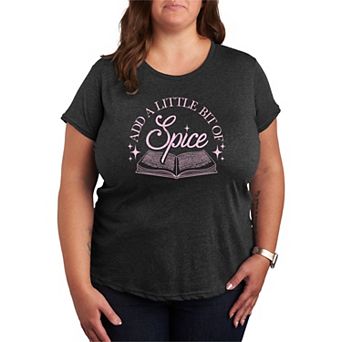 Plus Size Add A Little Bit Of Spice Book Graphic Tee