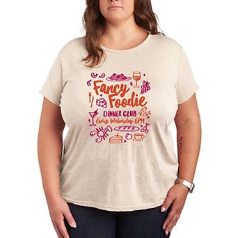Plus Size Fancy Foodie Dinner Club Graphic Tee