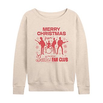 Women's The Beatles Merry Christmas French Terry Long Sleeve Tee