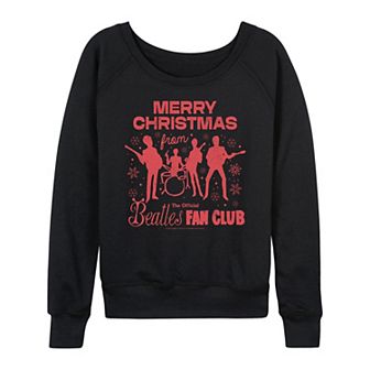 Women's The Beatles Merry Christmas French Terry Long Sleeve Tee