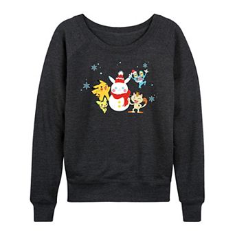Women's Pokemon Snow-Pikachu French Terry Long Sleeve Tee