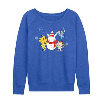 Women's Pokemon Snow-Pikachu French Terry Long Sleeve Tee