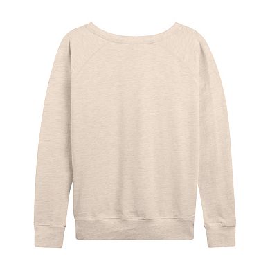 Women's Mattel Happy Holidays French Terry Long Sleeve Tee