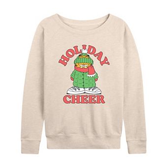 Women's Garfield Holiday Cheer French Terry Long Sleeve Tee