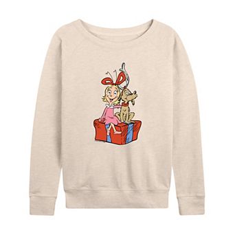 Women's Dr. Seuss The Grinch Max & Cindy Lou Who French Terry Long Sleeve Tee