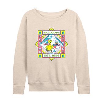 Women's Sesame Street Ski Lodge Est. 1969 French Terry Long Sleeve Tee