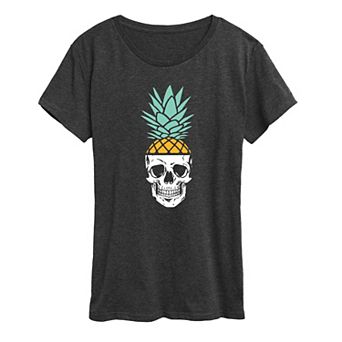 Women's Pineapple Skull Graphic Tee