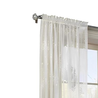 Mona Lisa 100% Polyester Jacquard Lightweight Sheer Lace Tailored Sheer Panel Curtain
