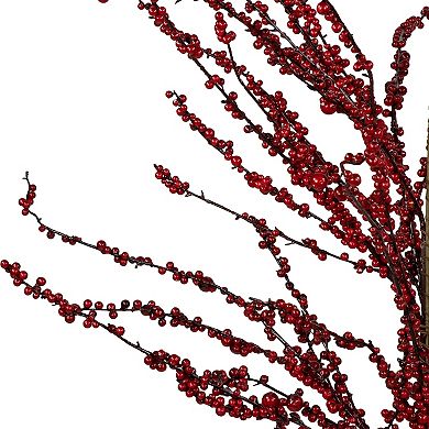 5' Brown and Red Berries Artificial Christmas Twig Tree - Unlit