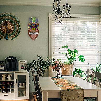 16" Tiki Man Sticking Out Tongue Hanging Wall Decoration