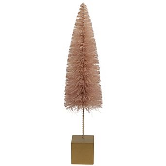 14" Brown Sisal Christmas Tree Tabletop Decoration