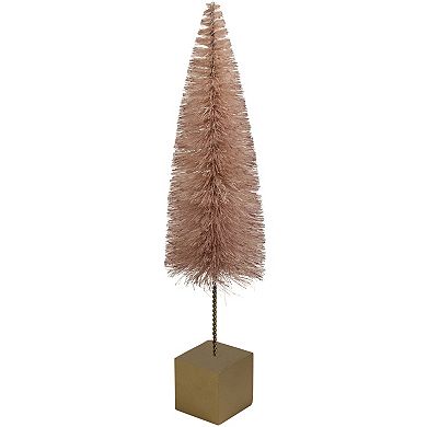 14" Brown Sisal Christmas Tree Tabletop Decoration