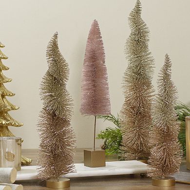 14" Brown Sisal Christmas Tree Tabletop Decoration