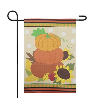 Pumpkins and Sunflowers Autumn Garden Flag 12.5" x 18"