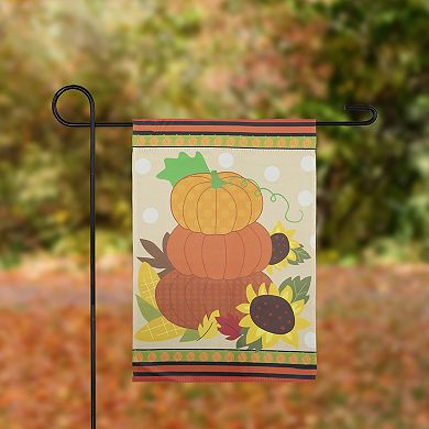 Pumpkins and Sunflowers Autumn Garden Flag 12.5" x 18"