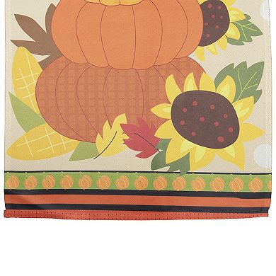 Pumpkins and Sunflowers Autumn Garden Flag 12.5" x 18"