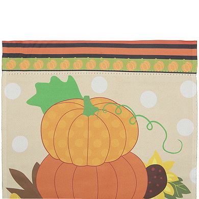 Pumpkins and Sunflowers Autumn Garden Flag 12.5" x 18"