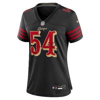 Women's Nike Fred Warner Black San Francisco 49ers 2025 Rivalries Collection Game Jersey