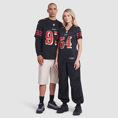 Women's Nike Fred Warner Black San Francisco 49ers 2025 Rivalries Collection Game Jersey