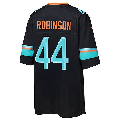 Youth Nike Chop Robinson Pitch Blue Miami Dolphins 2025 Rivalries Collection Game Jersey