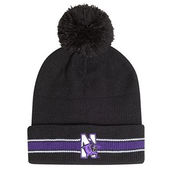 Men's Under Armour Black Northwestern Wildcats City Collection Drive Cuffed Knit Hat with Pom