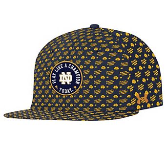 Men's Under Armour Navy Notre Dame Fighting Irish Gameday ArmourFuse Snapback Hat