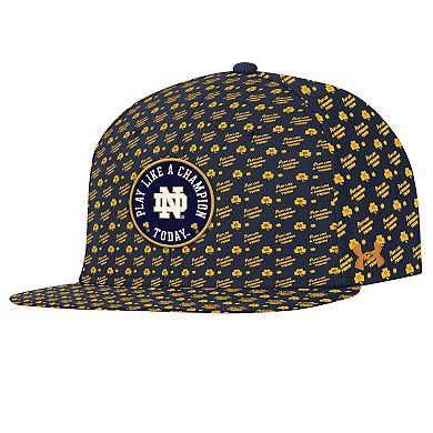 Men's Under Armour Navy Notre Dame Fighting Irish Gameday ArmourFuse Snapback Hat