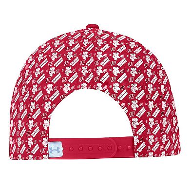 Men's Under Armour Red Wisconsin Badgers Gameday ArmourFuse Snapback Hat