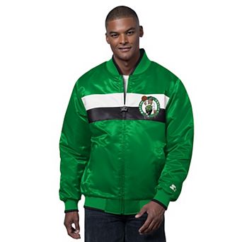Men's Starter Kelly Green/Black Boston Celtics The Ambassador Satin Varsity Jacket