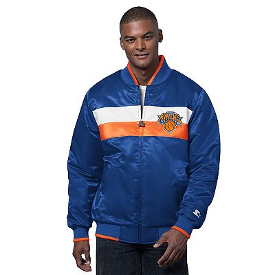 Men's Starter Blue/Orange New York Knicks The Ambassador Satin
