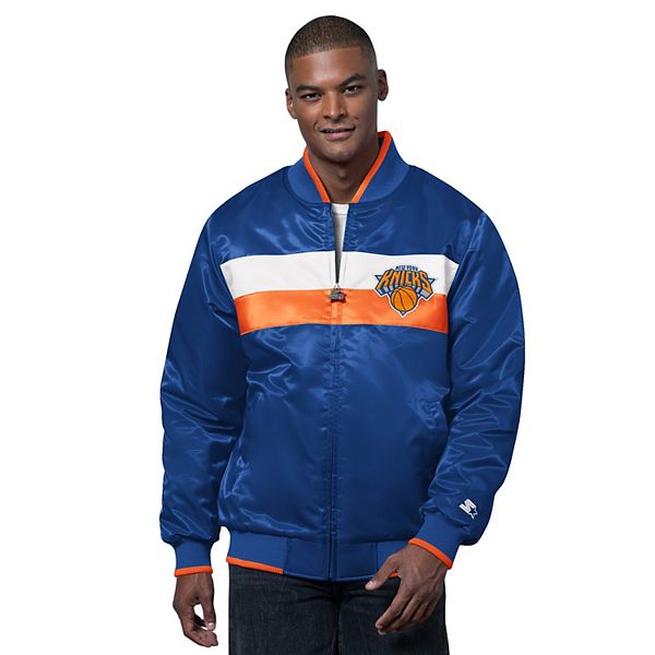 Men's Starter Blue/Orange New York Knicks The Ambassador Satin