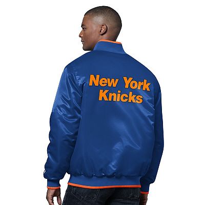 Men's Starter Blue/Orange New York Knicks The Ambassador Satin