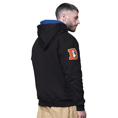 Men's Starter Black Denver Broncos Big Shot Throwback Full-Zip Double Hoodie