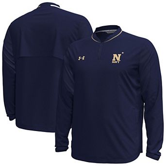 Men's Under Armour Navy Navy Midshipmen Motivate Long Sleeve Quarter-Zip Jacket