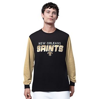 Men's Starter Black New Orleans Saints Thursday Night Gridiron Long Sleeve T-Shirt