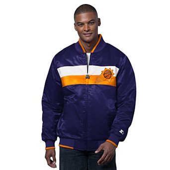 Men's Starter Purple/Orange Phoenix Suns The Ambassador Satin Varsity Jacket