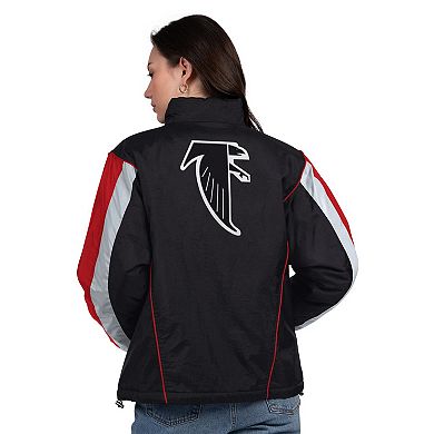 Women's Starter Black/Red Atlanta Falcons Thursday Night Gridiron Half-Zip Jacket