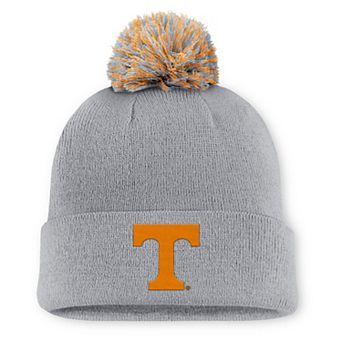 Men's Nike Gray Tennessee Volunteers Primetime Peak Campus Cuffed Knit Hat with Pom