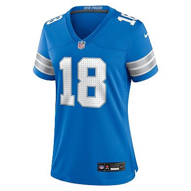 Women's Nike Isaac TeSlaa Blue Detroit Lions Game Player Jersey
