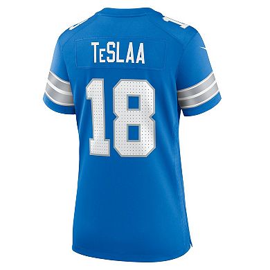 Women's Nike Isaac TeSlaa Blue Detroit Lions Game Player Jersey