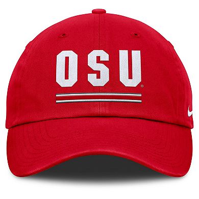 Men's Nike Scarlet Ohio State Buckeyes Club Campus Adjustable Hat