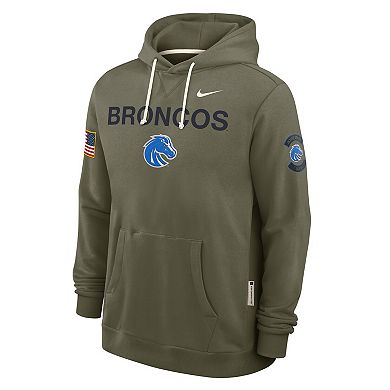 Men's Nike Olive Boise State Broncos 2025 Military Appreciation Dri-FIT Hoodie