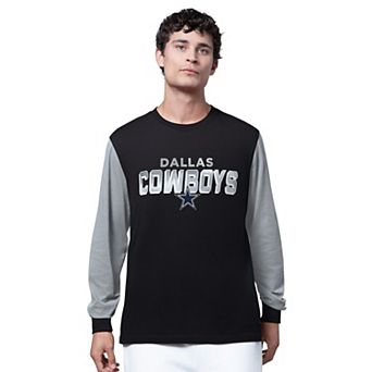 Men's Starter Black Dallas Cowboys Thursday Night Gridiron Long Sleeve T-Shirt