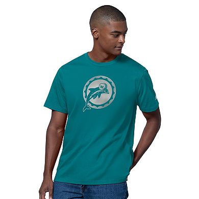 Men's Starter Aqua Miami Dolphins Thursday Night Gridiron T-Shirt