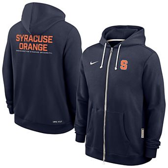 Men's Nike Navy Syracuse Orange 2025 Sideline Standard Issue Dri-Fit Full-Zip Hoodie