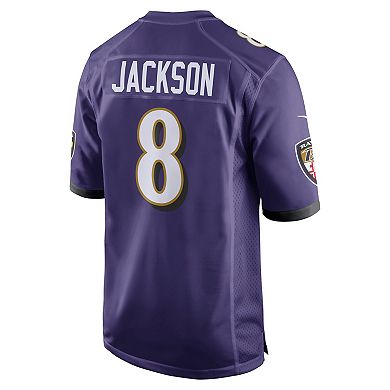 Men's Nike Lamar Jackson Purple Baltimore Ravens Game Jersey