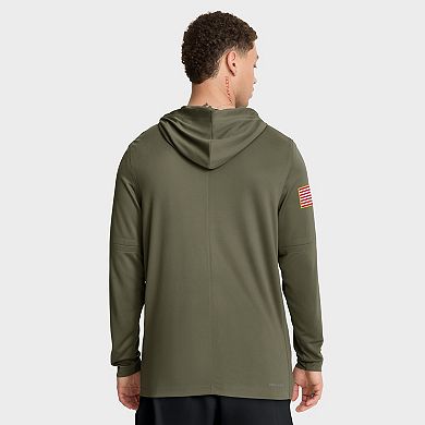 Men's Nike Olive Georgia Bulldogs 2025 Military Appreciation Dri-FIT Long Sleeve Hoodie T-Shirt